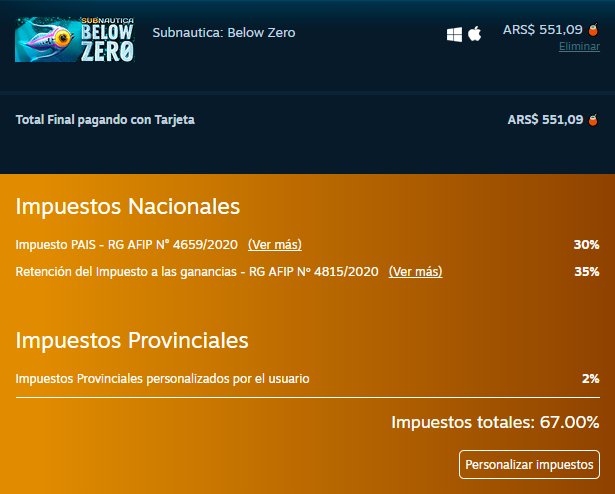 Steamcito: Steam con impuestos de Argentina 2022 – Instale esta extensão  para o 🦊 Firefox (pt-BR)